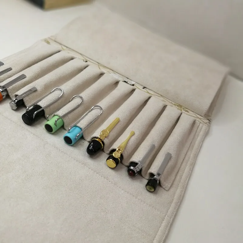 Original Pen Case, Large Capacity Pen Bag, Pen Holder, 20 Hole Pen Storage Bag, Light Gray Lining 25x5x17cm