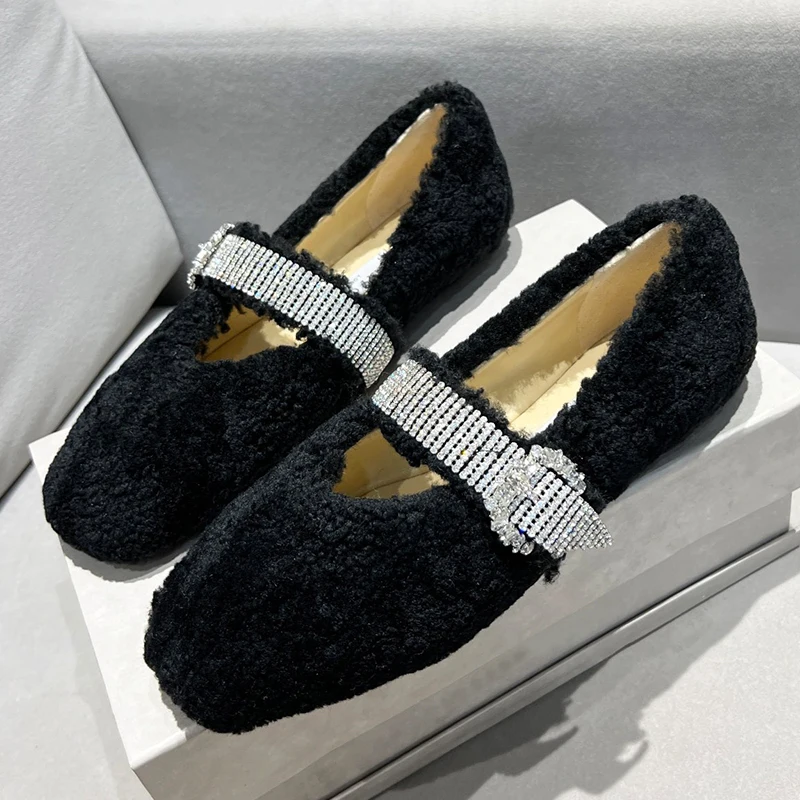 

2023 new woolen shoes women's single shoe sports shoes pure wool wool thickened cotton shoes winter