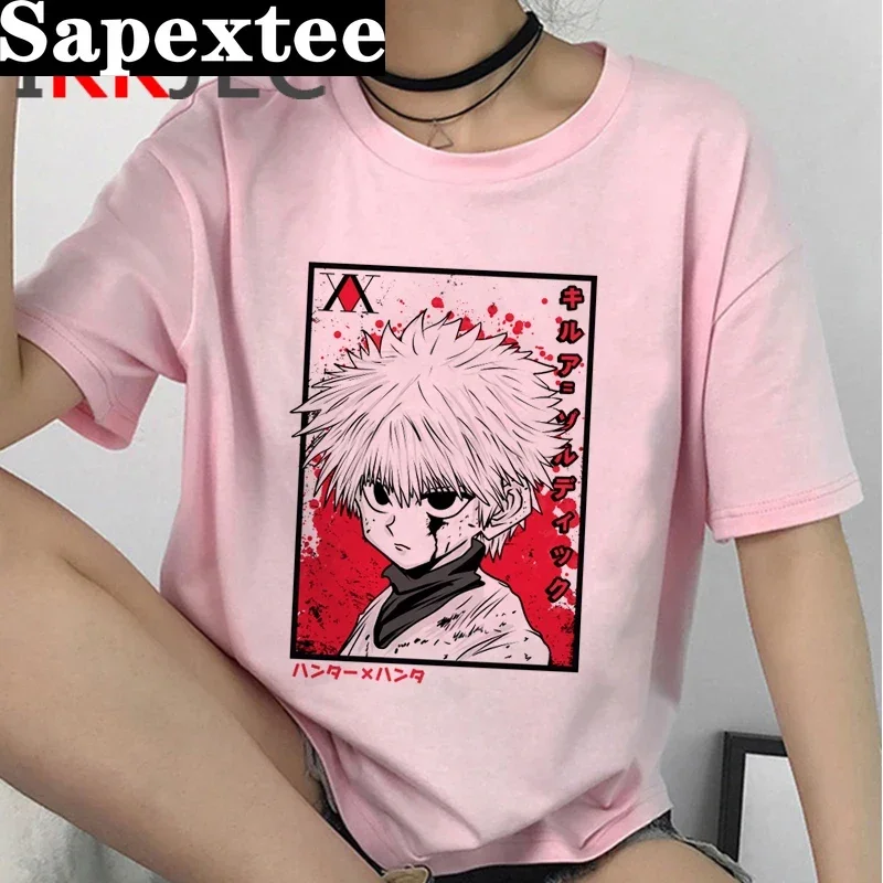 

Hunter x Hunter Killua Hisoka Kurapika Футболка женская одежда 2024 белая футболка с винтажным принтом ulzzang футболка винтажная kawaii