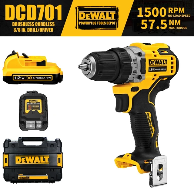 DEWALT DCD701MD1E Brushless Cordless 3 8in Drill Driver 12V Power Tools 1500RPM 57.5NM With Battery