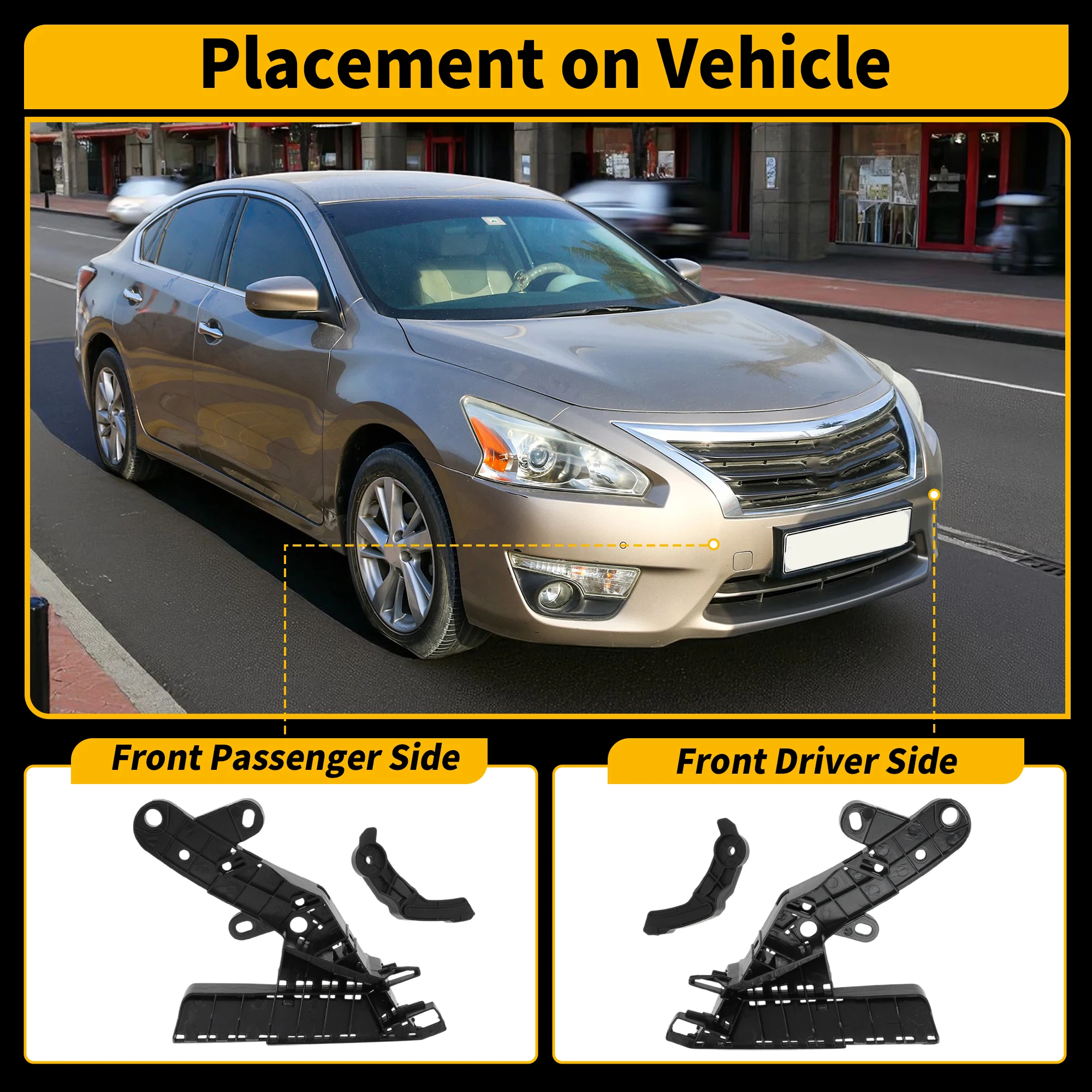 Фиксатор кронштейна переднего бампера UXCELL для Nissan Altima No 620593TA0A/622273TA0A 1 комплект