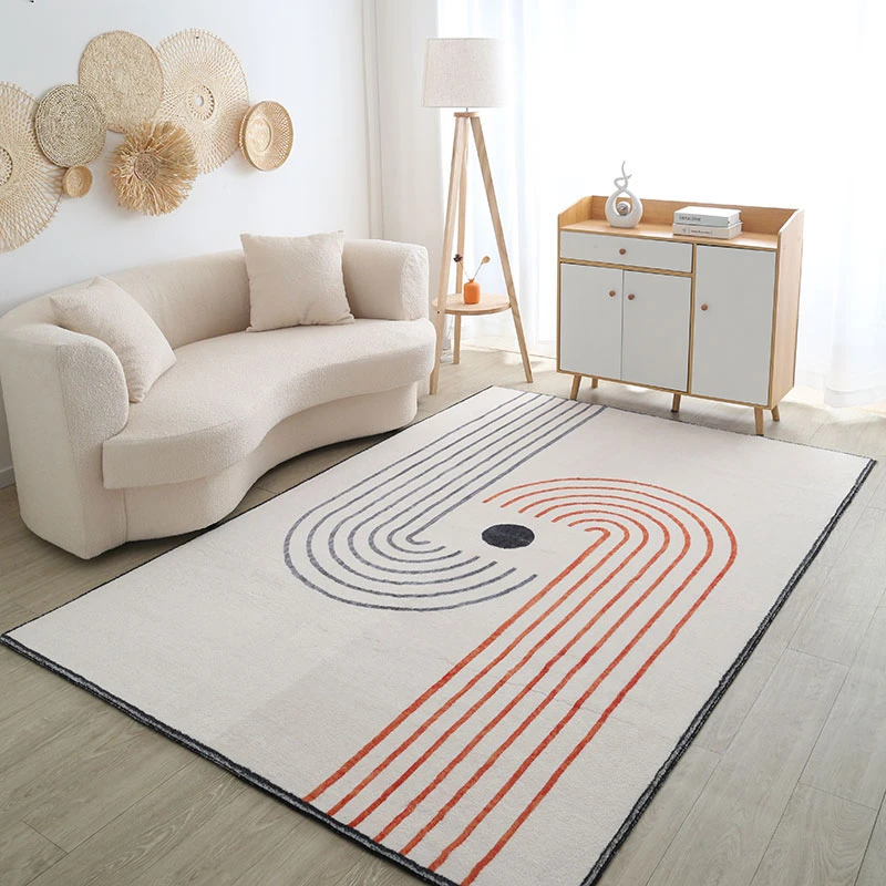 Nordic Style Imitation Cashmere Carpets Living Room Sofa Coffee Tables Mat Large Area Bedroom Carpet Study Balcony Cloakroom Rug