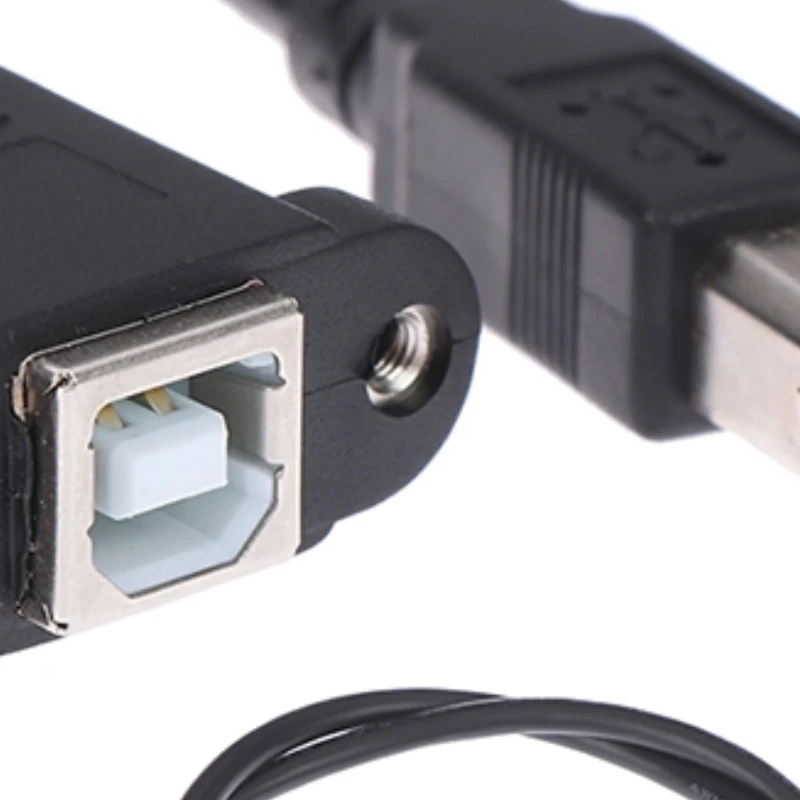 USB 2.0 Type B Male to Type B Female Printer Extension Cable With Panel Mount
