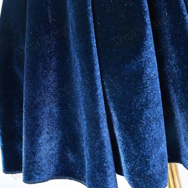 الغريبة المرحلة ميزي تأثيري حلي شعر مستعار ميزي فستان أزرق عميق للنساء أنيمي الأحداث كوميك كون ملابس الحفلات