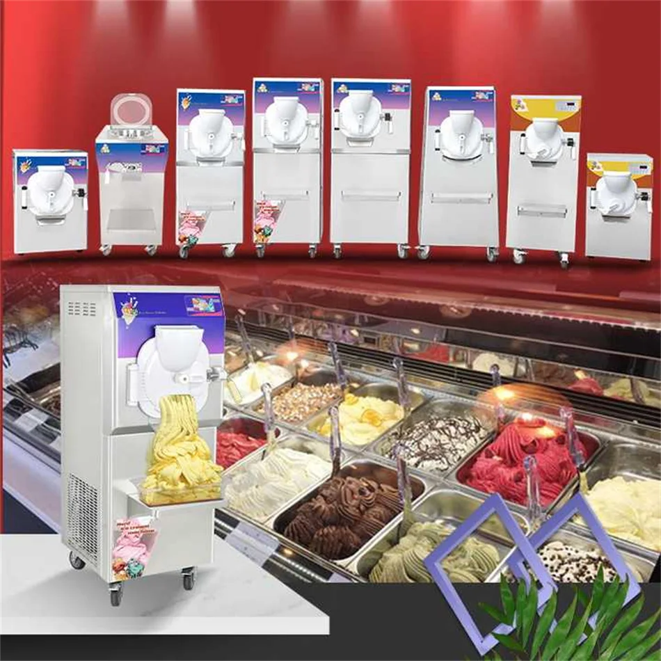 Kolice Commercial  Vertical Batch Freezer Fruit Ice Cream Gelato Maker Making Hard Serve Ice Cream Machine for Business
