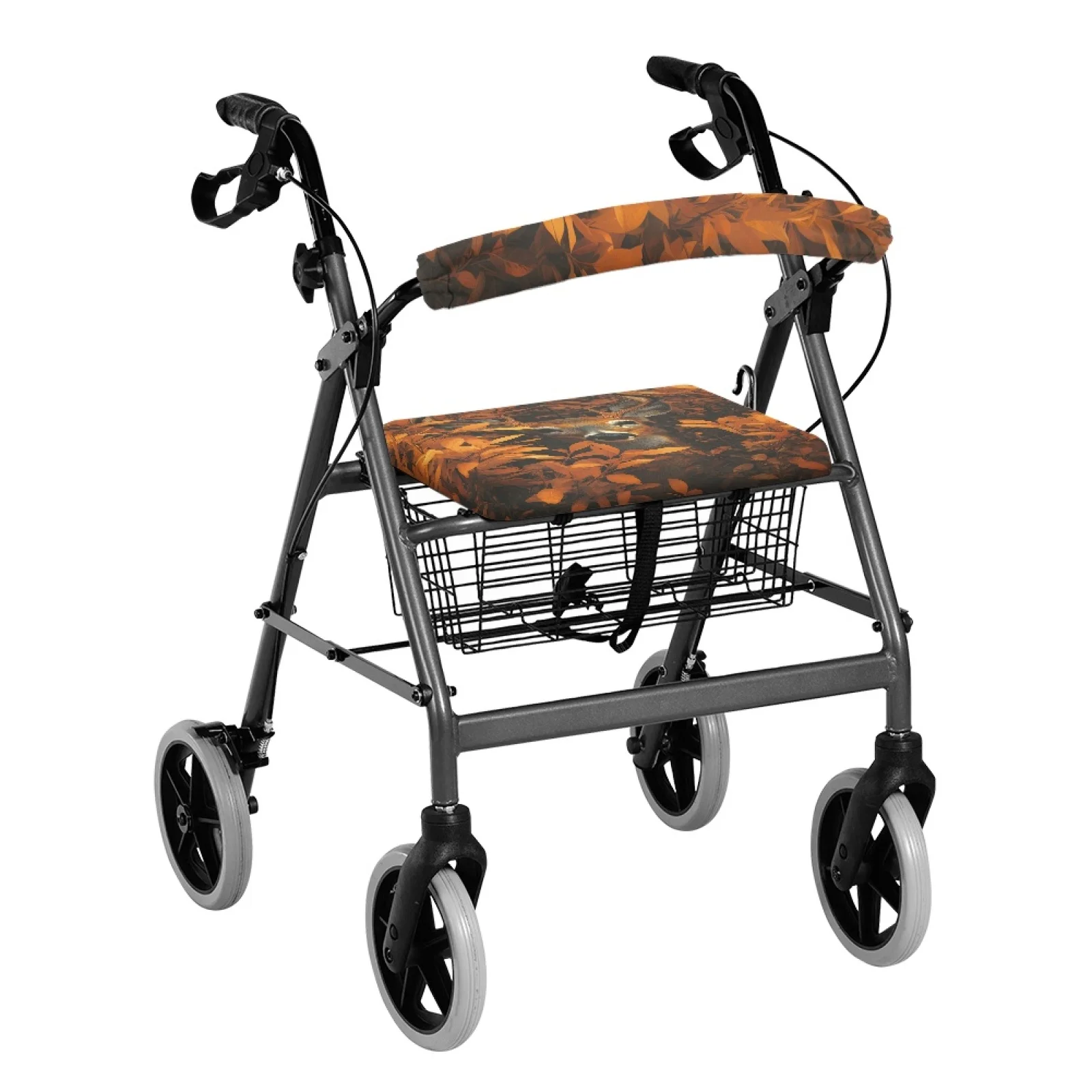 Coloranimal Autumn Deer Print 2 Pcs Rollator Walker Seat Cushion Cover Walker Rollator Seat Back Cover for Unisex Outdoor