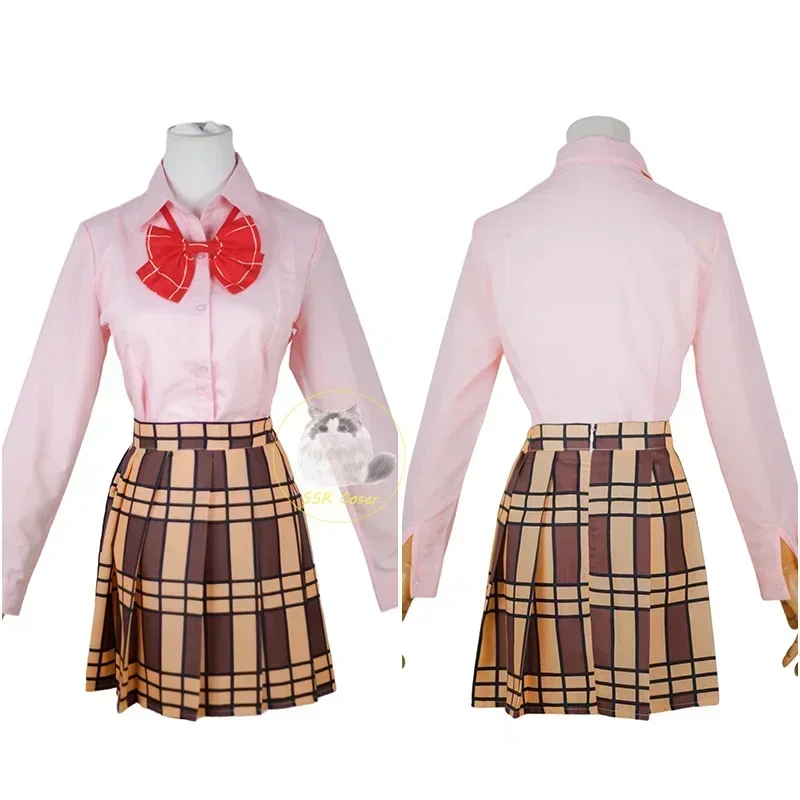 Anime Cosplay Costume pour femme, Aihara Yuzu, Aihara Mei, uniforme scolaire, jupe trempée, perruque, fête d'Halloween