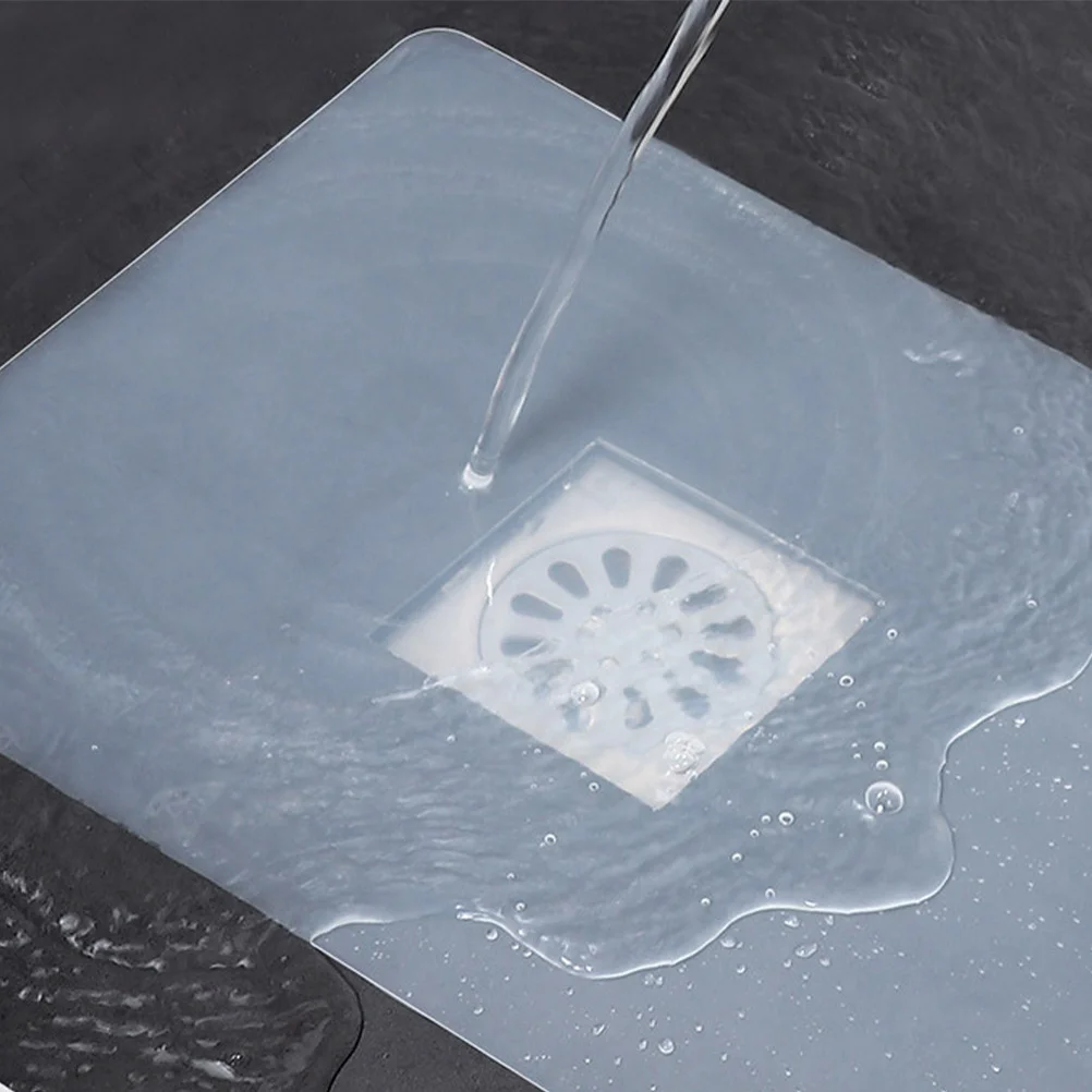 

Silicone Floor Drain Pad Cuttable Anti-Odor Insect-Proof Seal For Kitchen Bathroom Shower Bathtub Transparent Floor Mats Drain