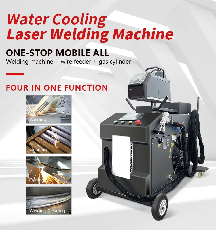 Máquina de Soldadura Láser de Fibra IPG Portátil de 3kW para Láminas/Tubos Metálicos, Soldador/Cortador/Limpiador Láser CNC de Alta Precisión