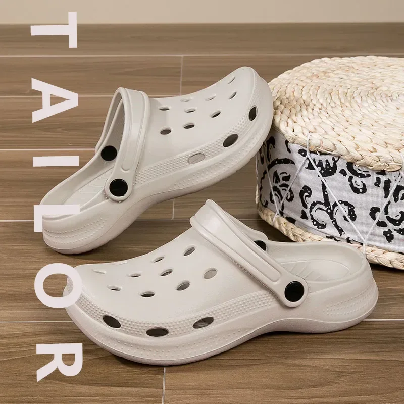 Летние женские сабо, тапочки, сандалии для отдыха для пар, пляжная обувь, садовая обувь, мужские сандалии, уличные шлепанцы, большой размер 46 47 48 Летние женские сабо, тапочки, сандалии для отдыха для пар, пляжная обувь, садовая обувь, мужские сандалии, уличные шлепанцы, большой размер 46 47 48