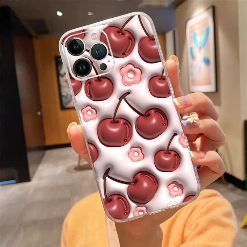 

Phone Case For iphone 17 Pro Max 17Pro 17Air 16 15 14 13 Pro Max 15 16 Pro 15Plus Cute Bear Panda Fruit Rabbit