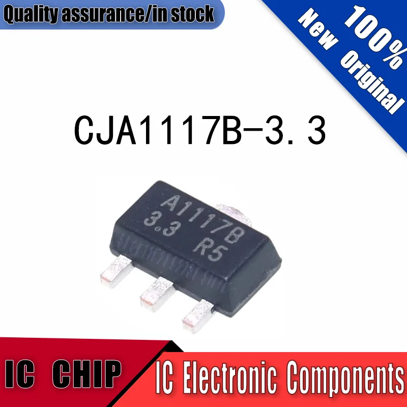 5PCS  New Original A1117B CJA1117B-3.3 SOT-89 Quality Assurance In Stock IC CHIP