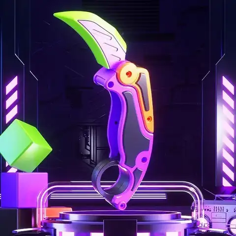 1/2PCS Stress Relief Toys Gravity Knife 3D Printed Folding Sensory Toy Butterfly Design Carrot Shape Gift For Adults