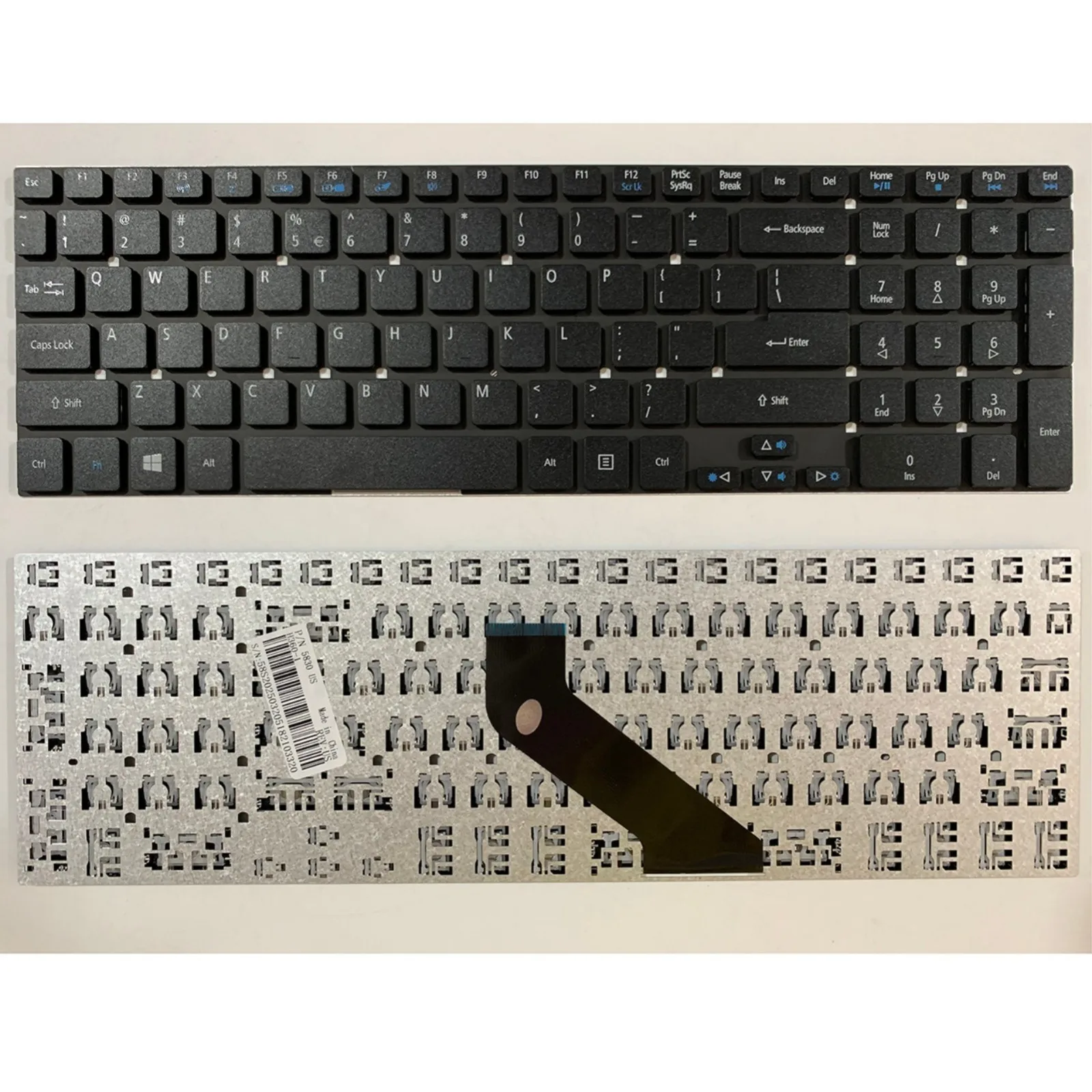 Teclado para Laptop Acer Aspire Modelo Z5WAE Z5WAH Z5WAK Z5WAL Z5WBH Z5WE1 Z5WE3 V5WE2 VA70 Layout US