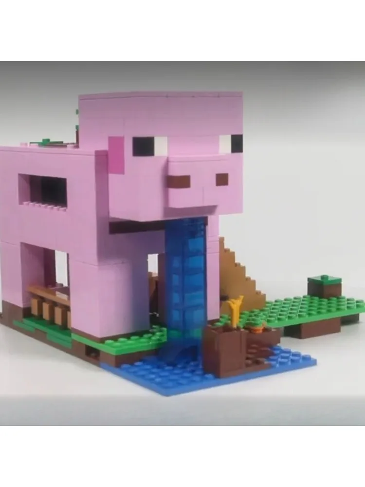 ألعاب نموذج سلسلة إبداعية، مجموعة مكعبات بناء بيت الخنزير، متوافقة مع جزيئات ليغو مناسبة لهدايا عيد الميلاد 21170