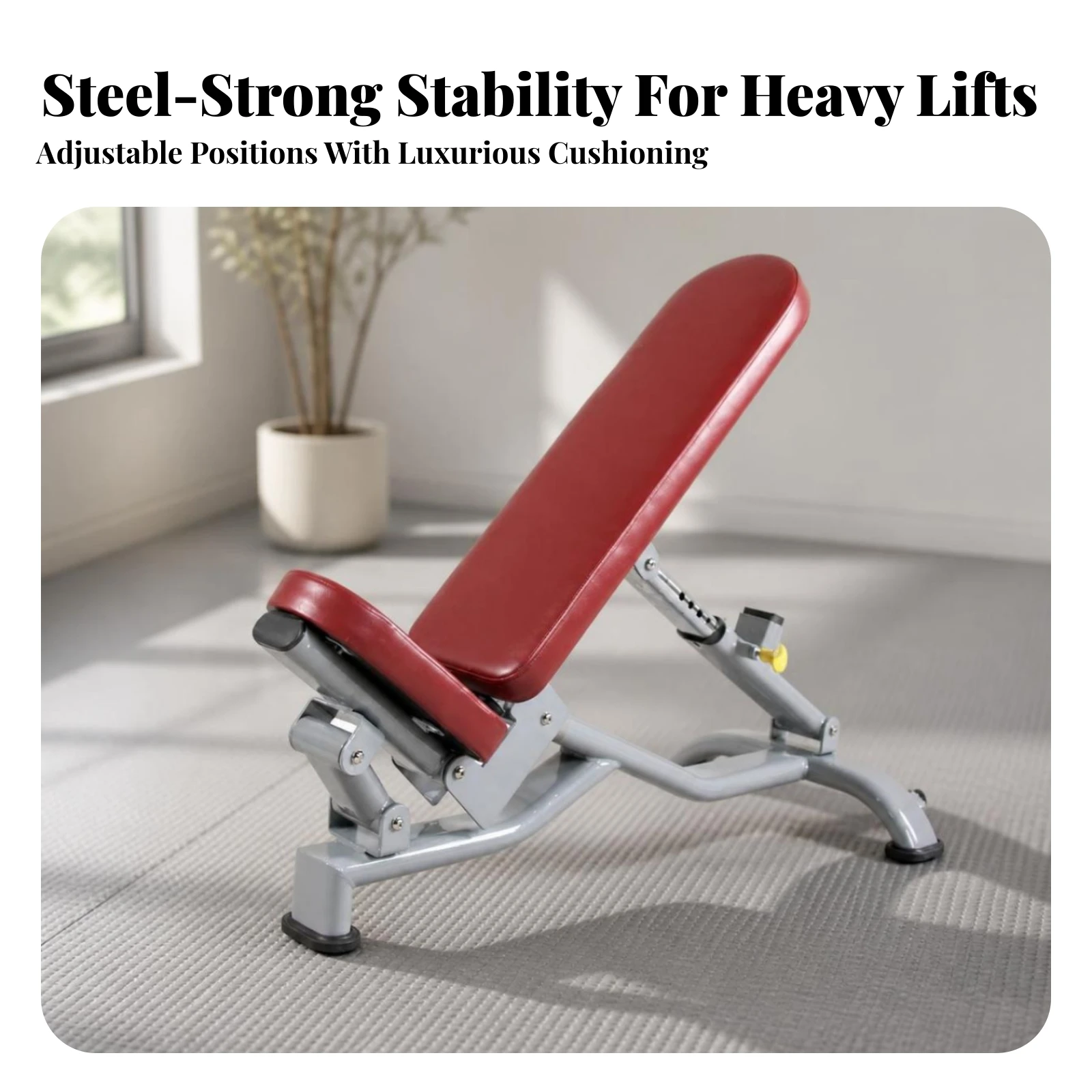 Adjustable Weight Bench Heavy-Duty Adjustable Workout Bench Freestanding Non-Slip for Athletes, Strength Training, Home Gym