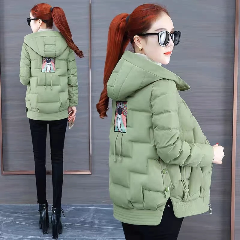 

2023 New Women Down Cotton CoatWinter Jacket Female Cultivate One Moral Character Parkas Warm Outwear Loose Overcoat