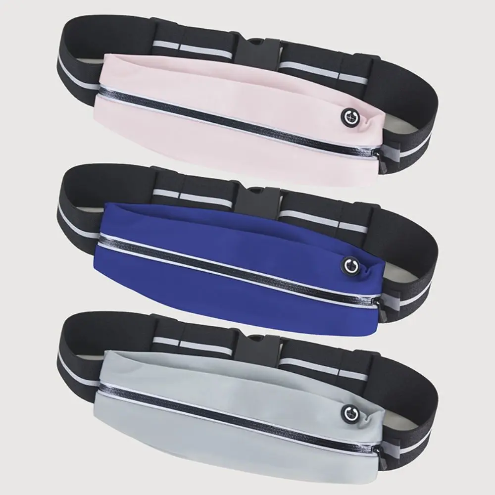 

Nylon Running Belt Fanny Pack Phone Holder Reflective Sports Waist Pack Ultra Light Adjustable Running Waist Bags