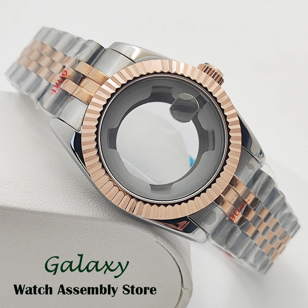 31MM NH05 Fluted Curved Sapphire Glass Stainless Steel Waterproof Watch Case for Ladies Women Fit NH05 NH06 Movement