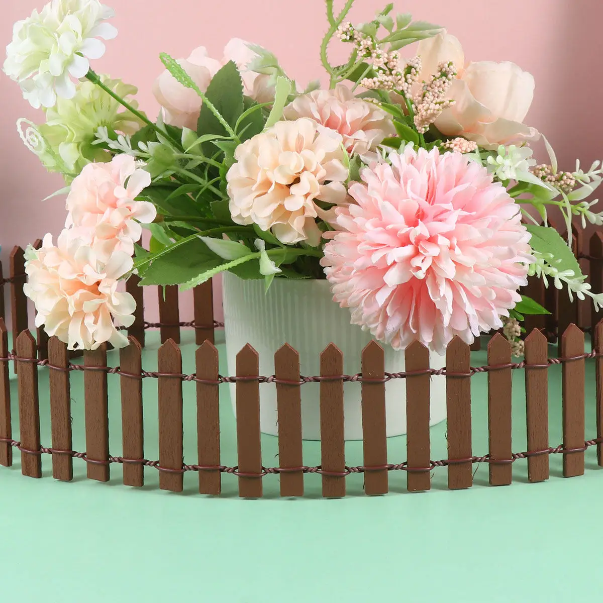 

2 шт. 90 см миниатюрные деревянные круглые заборчики ручной работы для ландшафтного дизайна, подходят для декора сада, ресторана, отеля