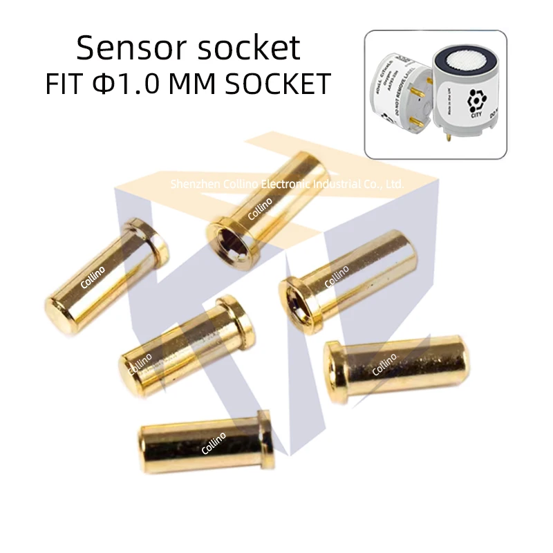 10pcs Hot-Swappable Connector Terminals Adapted to 1.0 mm Pin Socket for 7R Gas Sensor Copper Column Shaft Sleeves