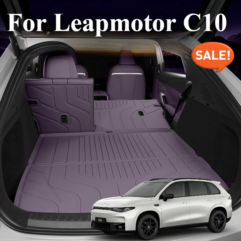 

For Leapmotor C10 2024 2025 TPE Rear Trunk Mats Waterproof Anti-Scratch Cargo Liner Tray Non-Slip Luggage Protective Pad