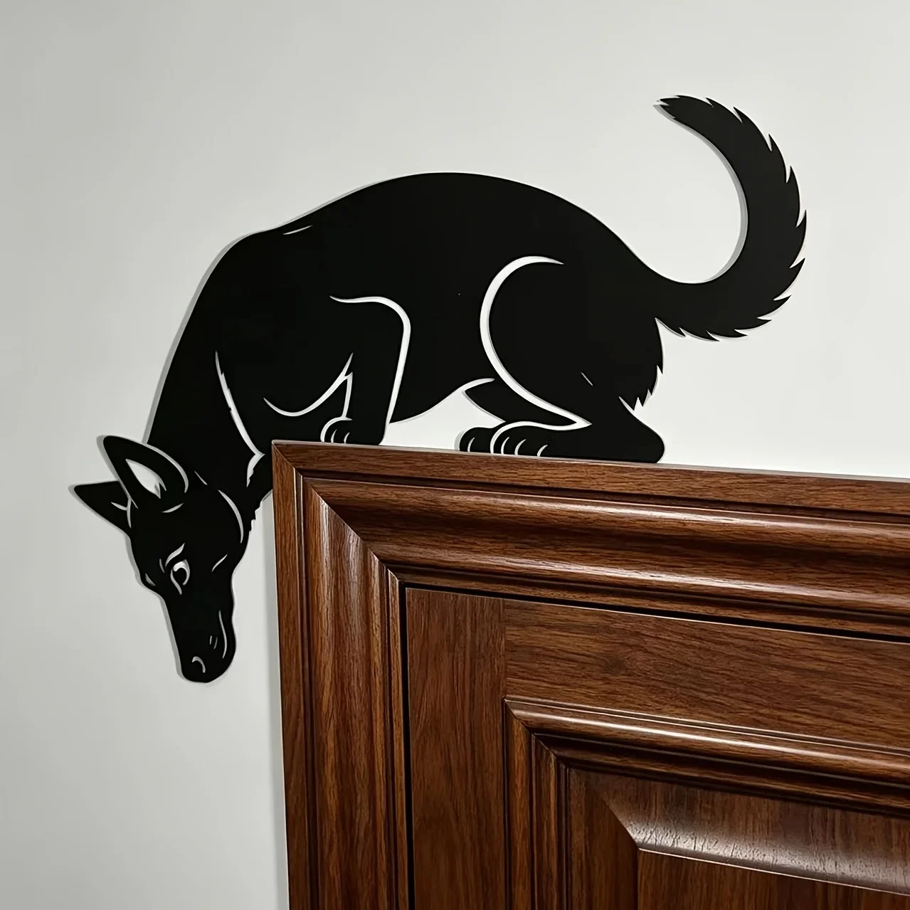 CIFBUY Belgian Malinois Metal Wall Art Iron Dog Silhouette Rust Proof Waterproof For Indoor Outdoor Home Living Room Bedroom