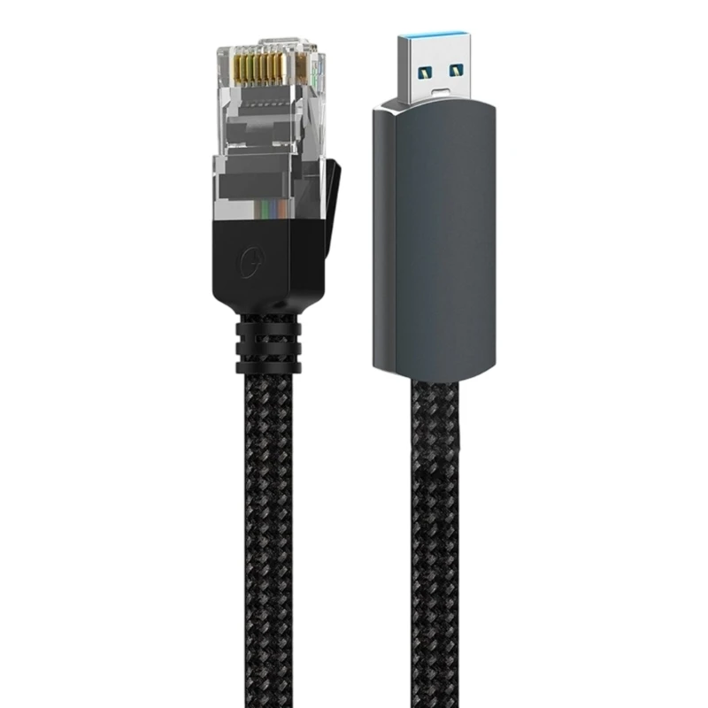 HX5E 1000Mbps Gigabit Internet Line Cable Cord for Home Office, Study, and Gaming, RJ45 Ethernet Access with Metal Shell Build