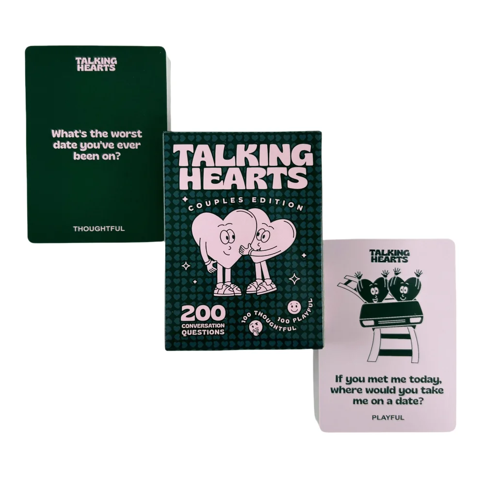 Talking Hearts Conversation Cards Couple Card Game for Date Nights Travel Adventures | Great Valentine\'s Gift for Couples