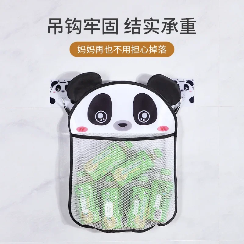 Cartoon Animal Shower Hanging Basket Cute Mesh Bag Bathroom Storage Organizer Holder for Children Baby Bath Water Toy Net Pouch