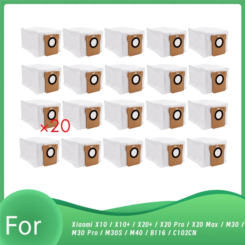 【Berserk】أكياس غبار لـ Xiaomi X10 / X10+ / X20+ / X20 Pro / X20 Max / M30 / M30 Pro / M30S / M40 / B116 / C102CN Robot Vacuum