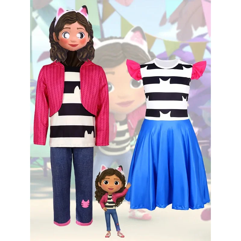 

Gabby Doll House Costume Girl Birthday Party Dress Halloween Carnival Cosplay Gabby Dollhouse Cats Costume Kids Role Play Outfit