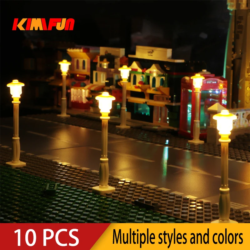 10PCS 0.8mm Pin RGB LED Building Blocks Toy USB Lamp DIY Street Light City Electric Decorate 1X1 Brick Compatible All Brands