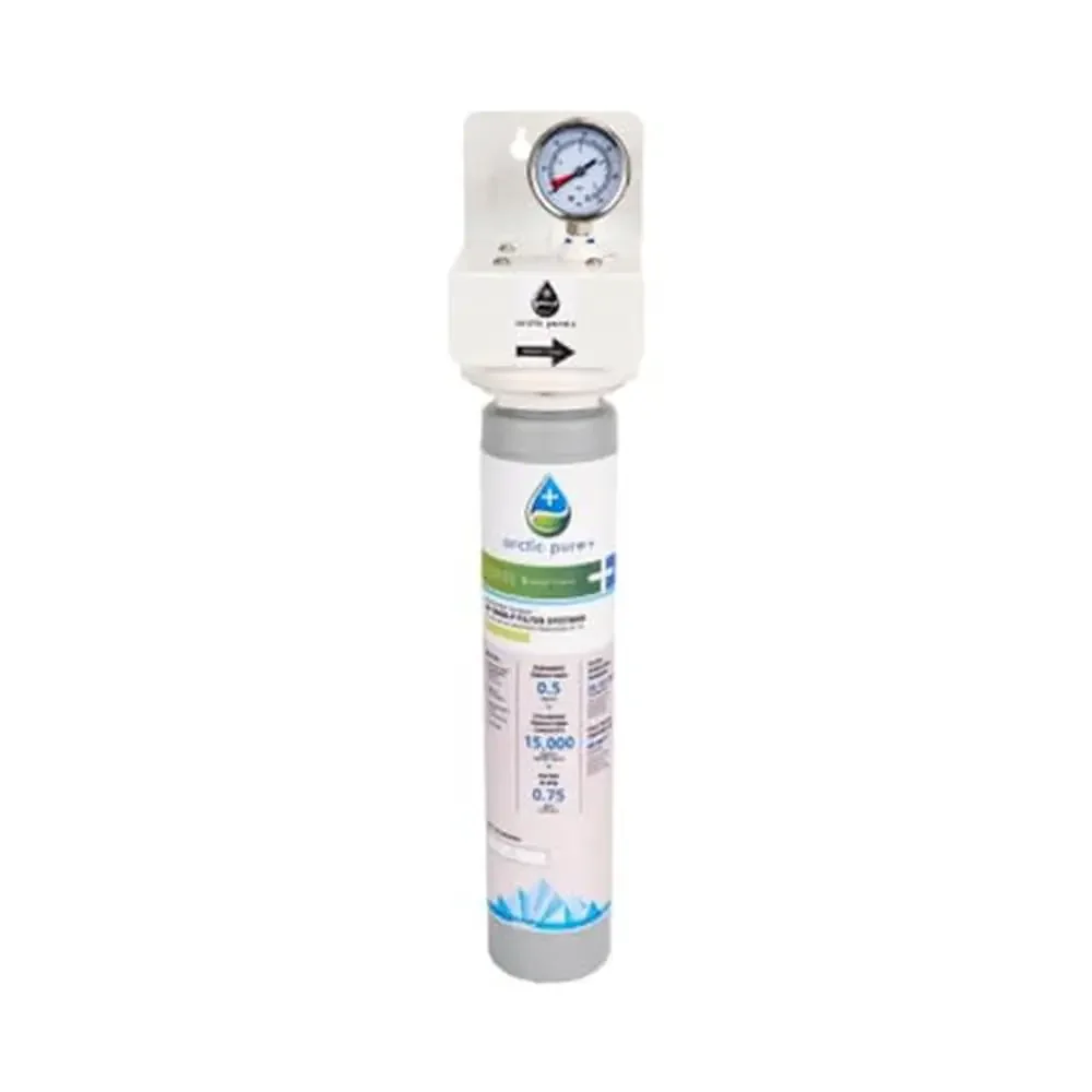 

Система фильтрации воды для льдогенератора Arctic Pure Plus, емкость 15 000 галлонов, снижение хлора, серебряный ингибитор весов карбоновых блоков