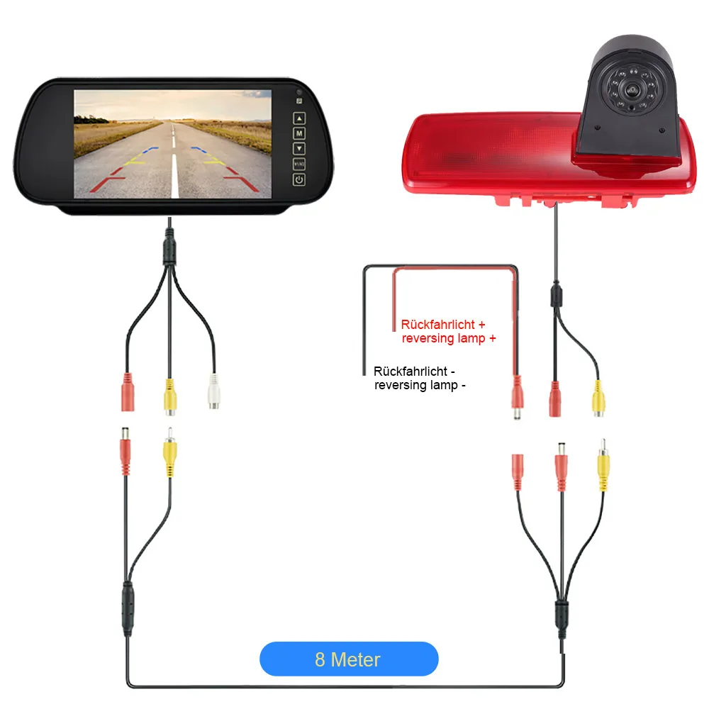 HD brake light Car rear view camera +7