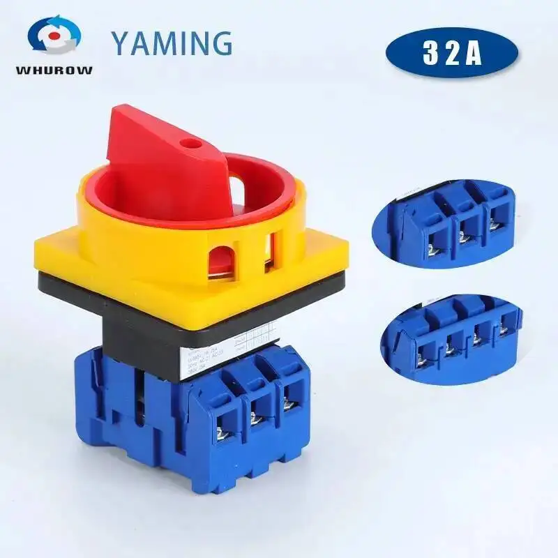 

YMD11-32A 3P Manual Disconnecting Load Break Isolator Switch Rotary Cam 32A 690V OF-OFF Padlcok Replace LW30 GLD SFD11