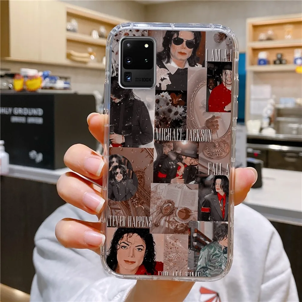 M-Michael-Jackson Legendary Singer Phone Case For Samsung Galaxy A52 A12 A51 S21 Edge S22ULTRA S23 S20LITE Plus ultra Transparen