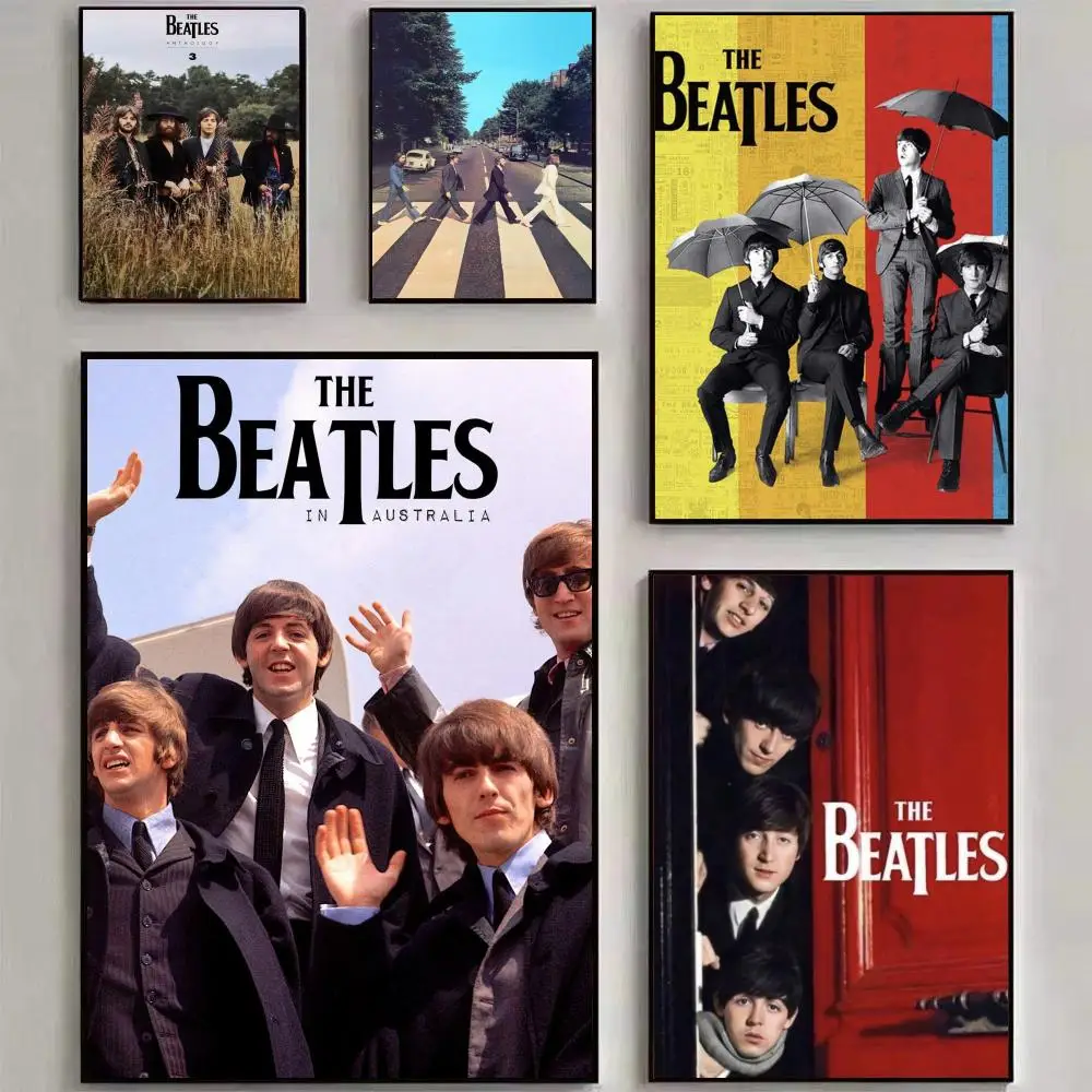 Hot T-The B-Beatles band Poster HD art sticky wall waterproof home living room bedroom bar aesthetic decoration