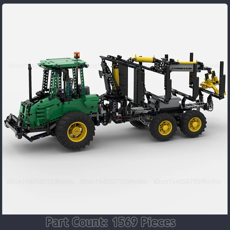 City Construction Vehicle MOC Building Blocks 6x6 Forwarder Tractor Loader Motor Technology Bricks DIY Assembly Truck Toys Gifts