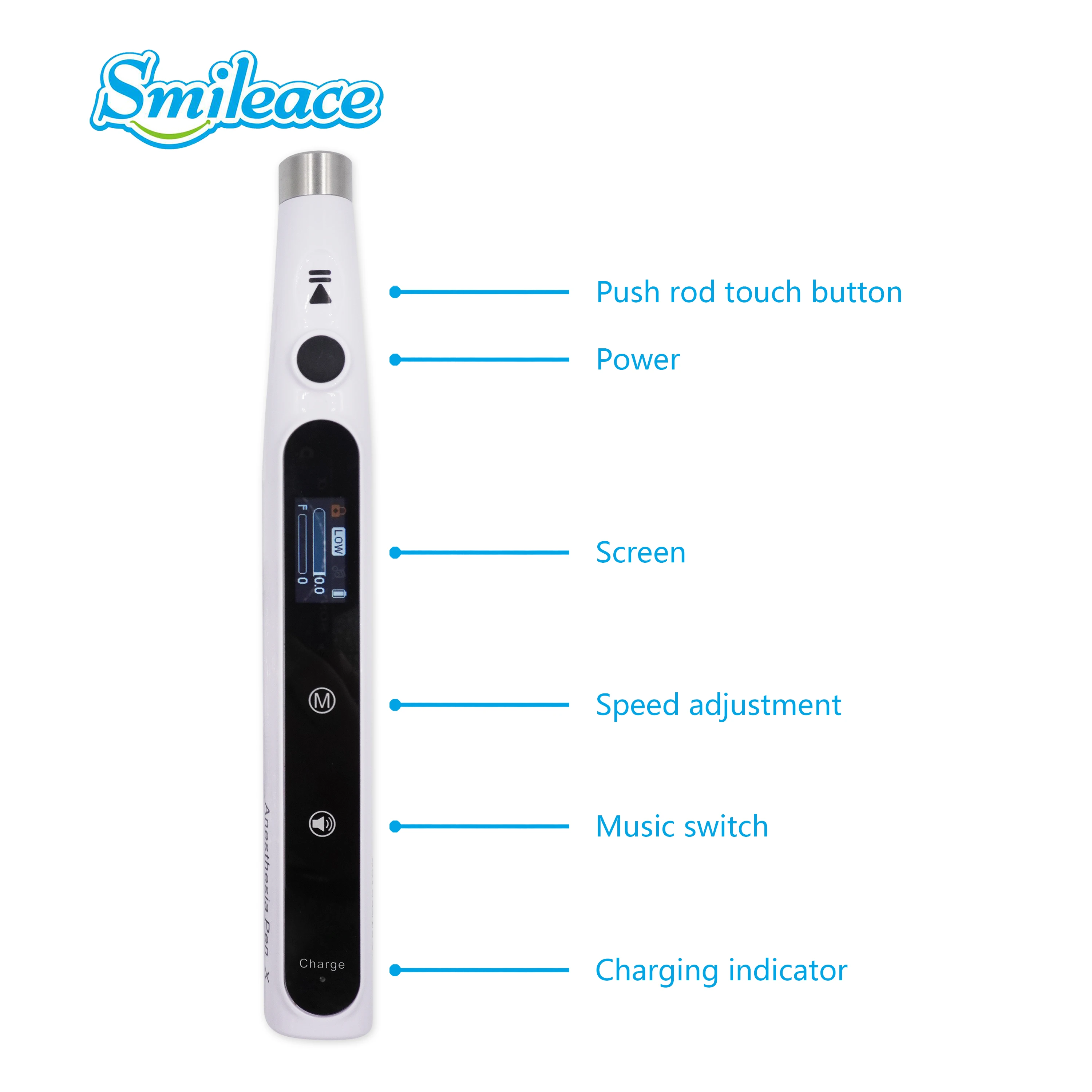 Dental Oral Anesthesia Injector Portable Painless Wireless Local Anesthesia with Operable LCD Display Chargeable DentalEquipment