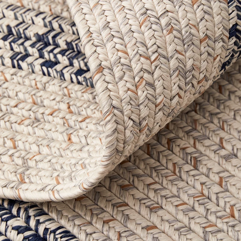 Modern Simple Woven Carpet Rectangle Handmade Study Room Floor Mat Oval Bedroom Rugs Sofa Table Bedside Floor Mat
