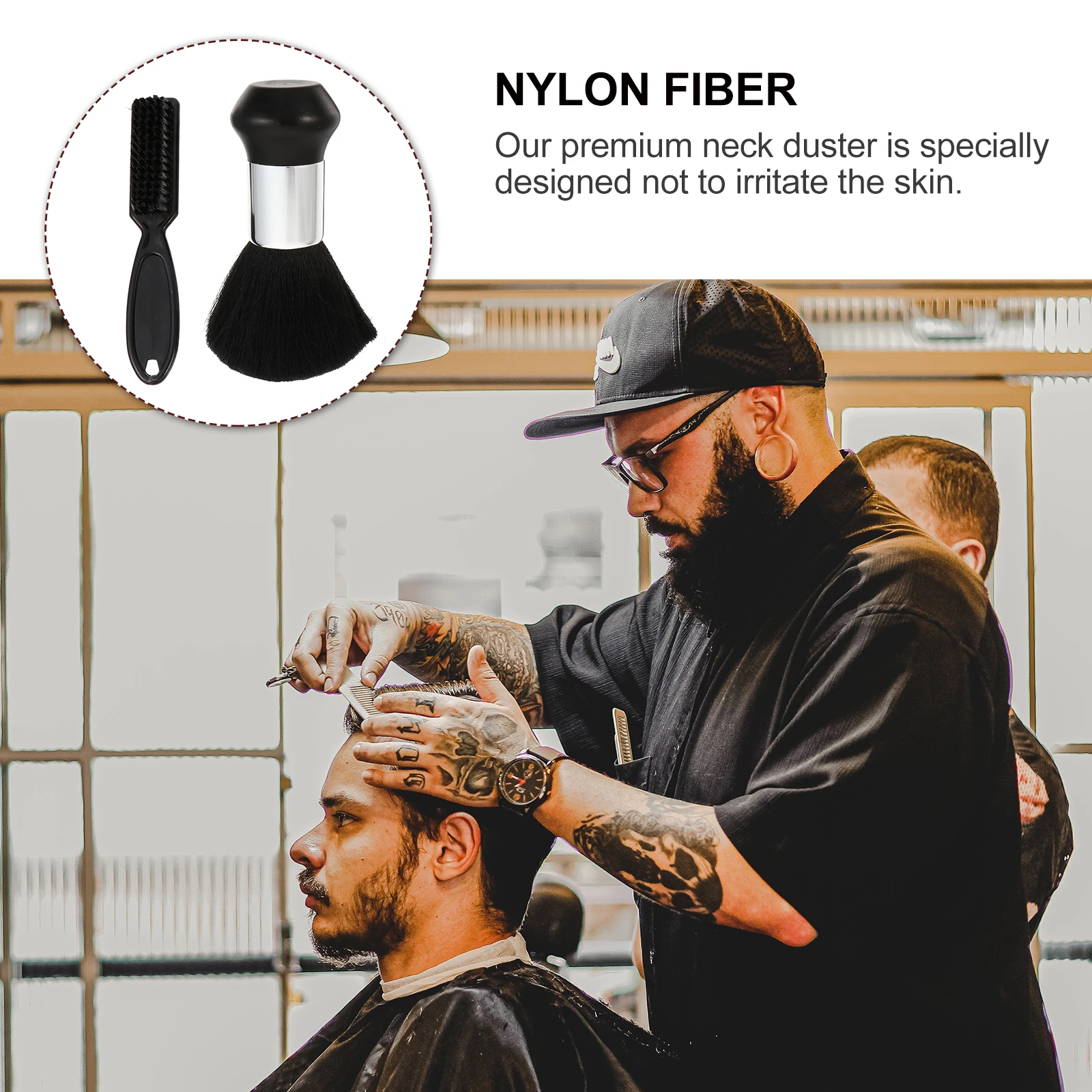 

2Pcs Hair Cutting Brush Neck Duster Premium Long Soft Hair Cleaning Brush Barber Salon Hairdressing Tool Comfortable