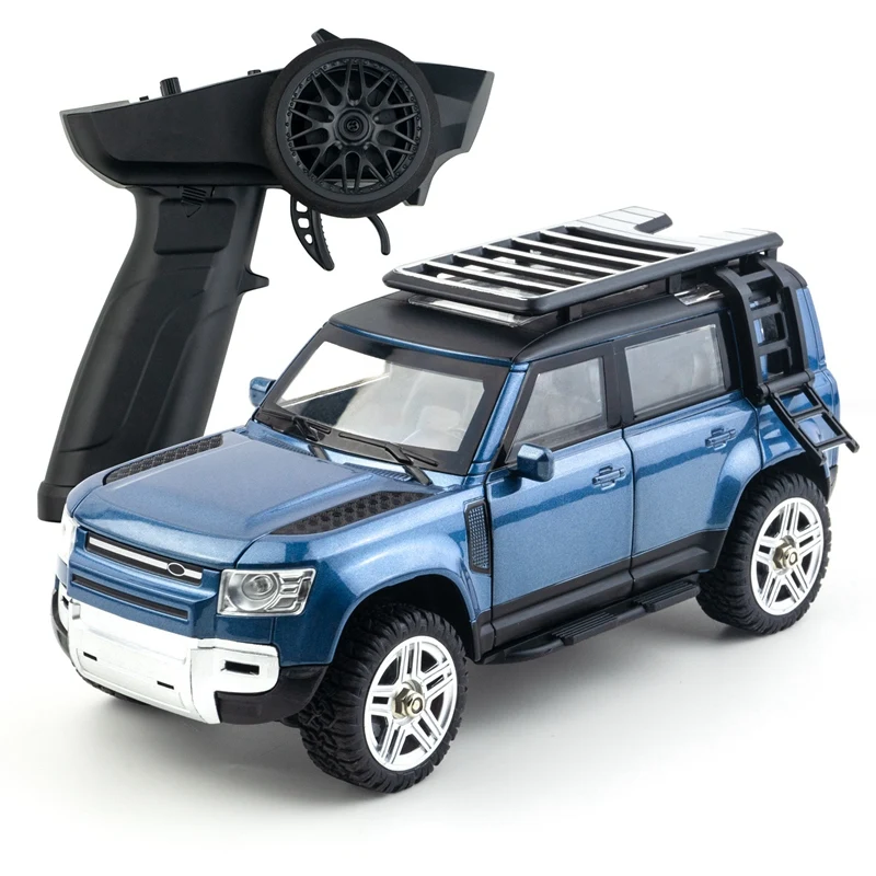 1Set 2.4Ghz Plastic Remote Control Vehicle All-Terrain LED Light Off-Road Truck Toy Plastic Blue