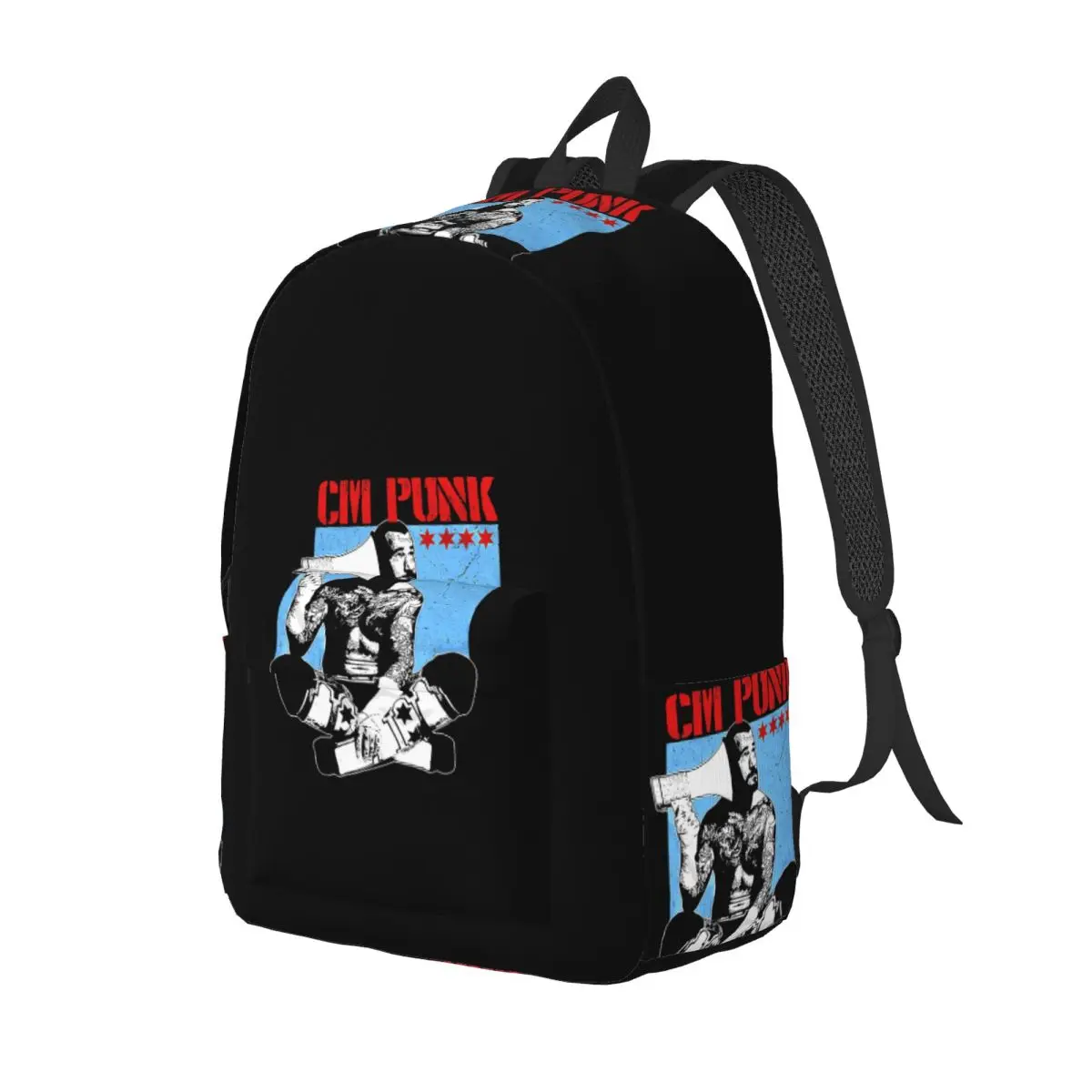 

Cm Punk Logo Backpack Daypack Large Capacity Kids BookBag School Bag Shoulder Bags for Boys Girls