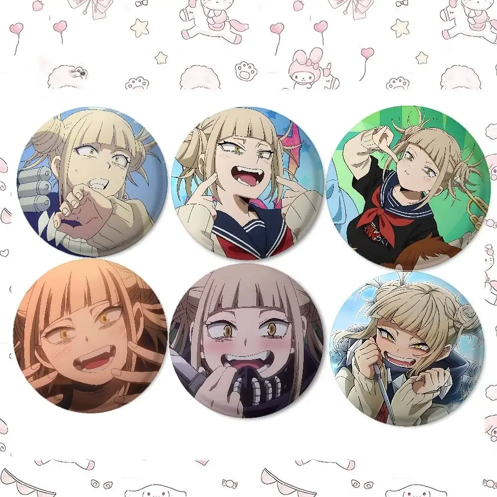 H-Himiko Togas Badges Tinplate Soft Button Pin Brooch Metal Badge Custom Jewelry Accessories Hat Bag Lapel