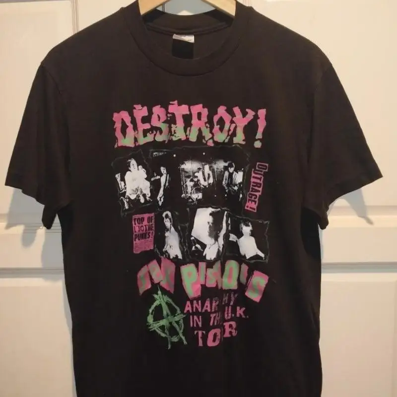 SEX PISTOLS 80s T Shirt Rare Design Black  S 5XL WA0928
