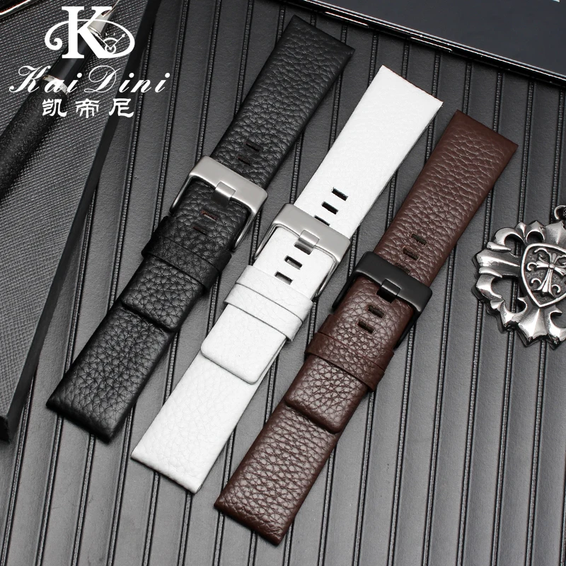 For DIESEL Genuine Leather Strap DZ7311 DZ7332 DZ4318 DZ4323 Watch Band Black Brown white men\'s Bracelet 22mm 24mm 26mm 28mm 30m