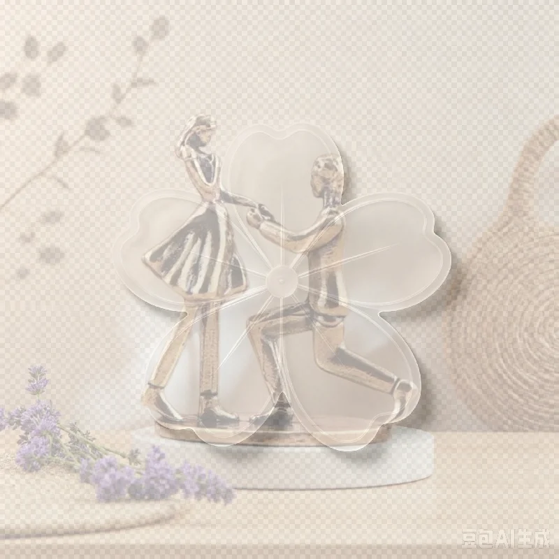 Vintage Couple Figurine Zinc Alloy Handcrafted Proposal Statue for Valentine's Day Engagement Home Decor Gift