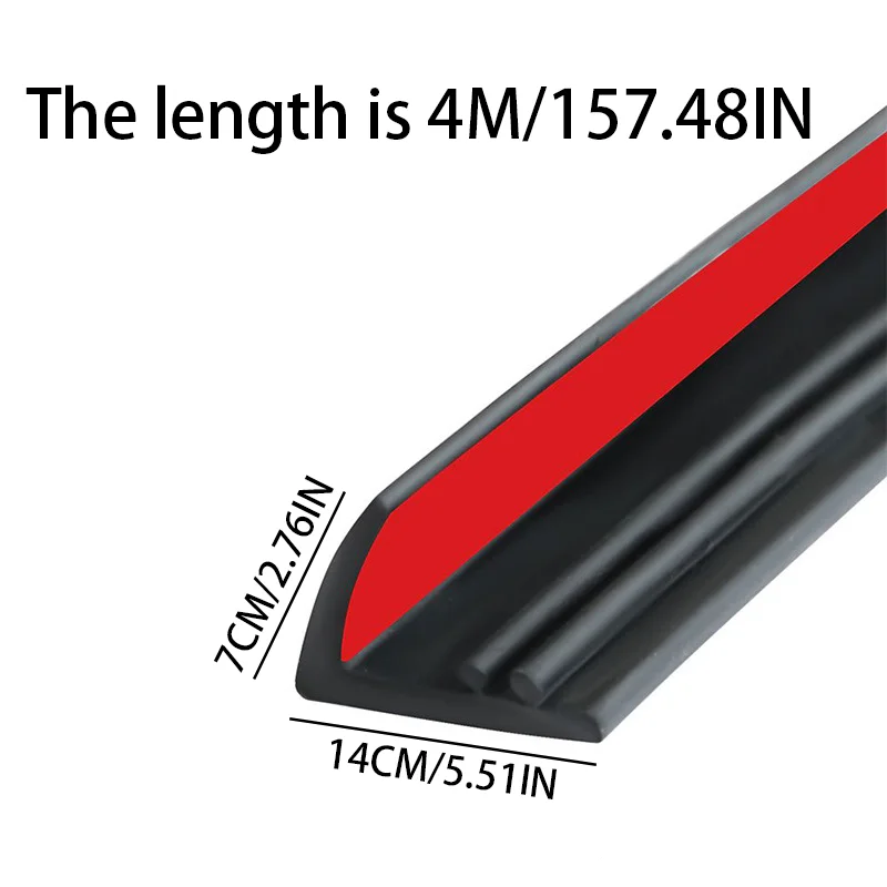 Shaped Rubber Car Window Sealing Strips, Side Window Gap Filler, Windproof Sound Insulation Automotive Weather Strip
