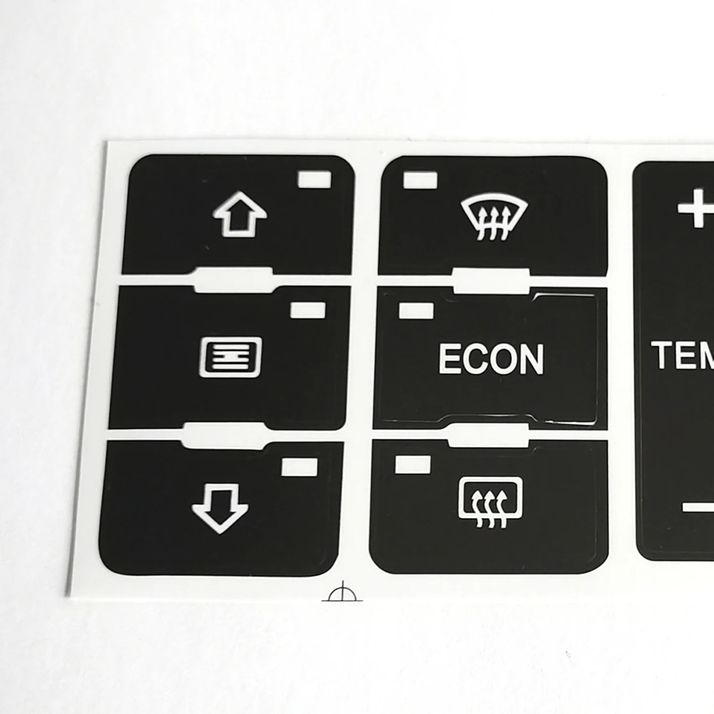 Car Sticker A/C Button Black Black Overlay Car Accessories Car Tools High Grade Push Button Repair Sticker Vinyl